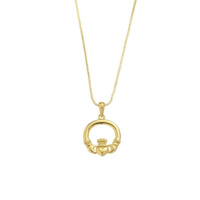 Gold Vermeil Claddagh Pendant